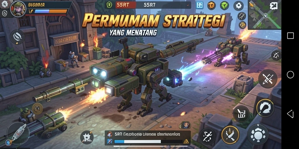 Tampilan gameplay <strong>55RT</strong> yang menegangkan dan strategis.