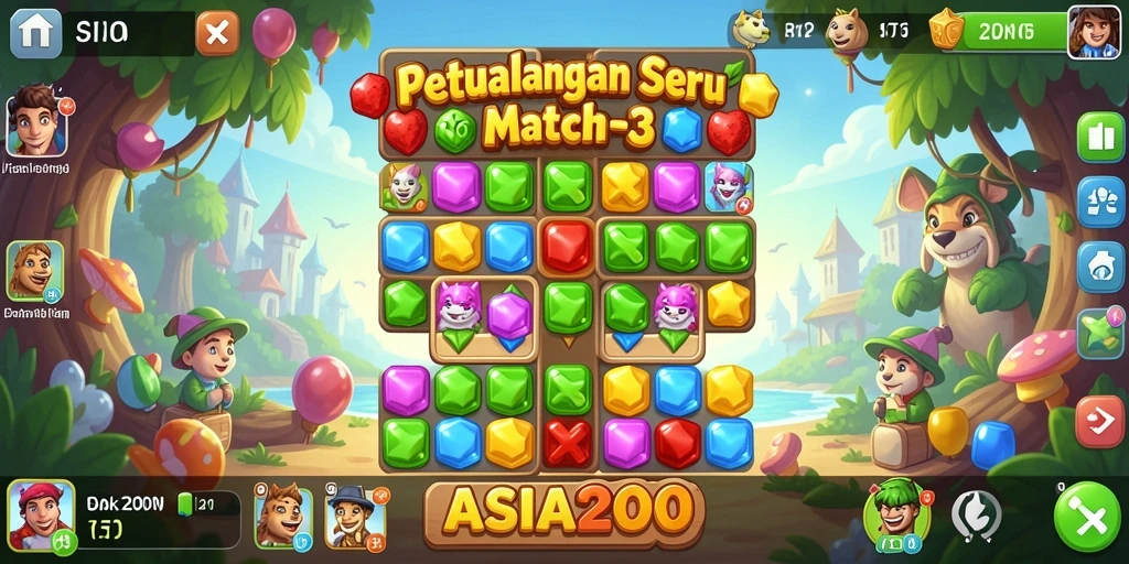 Screenshot gameplay ASIA200 yang menarik dan penuh warna.