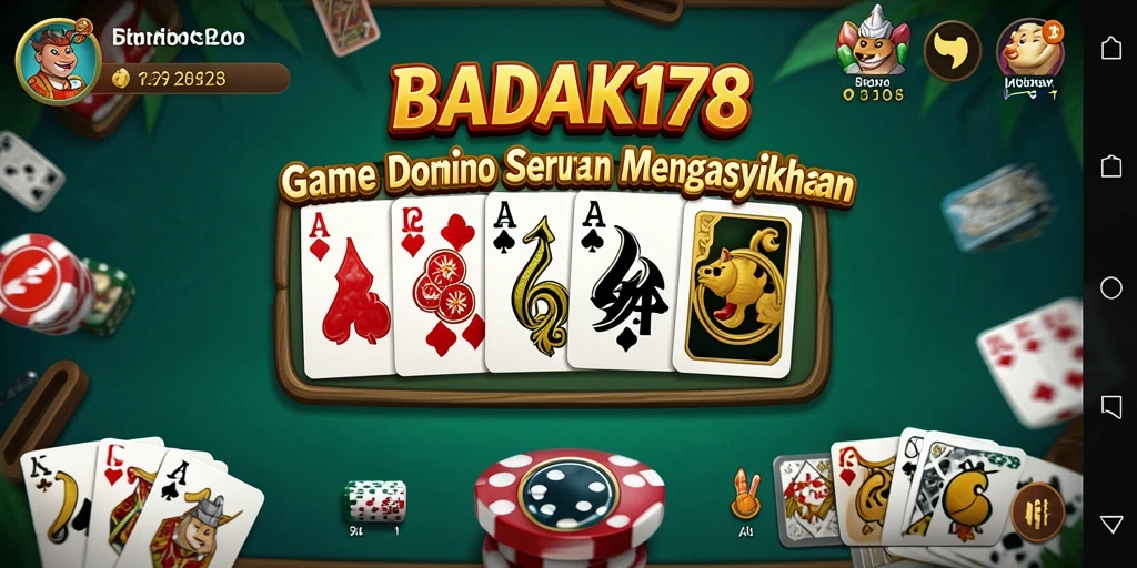 Tangkapan layar menunjukkan gameplay seru Domino BADAK178.