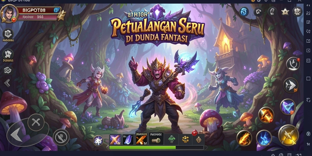 Gameplay seru di dunia fantasi yang menakjubkan.