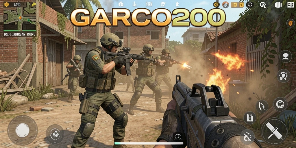 Screenshot GARCO200 menampilkan aksi gameplay TPS yang menegangkan.