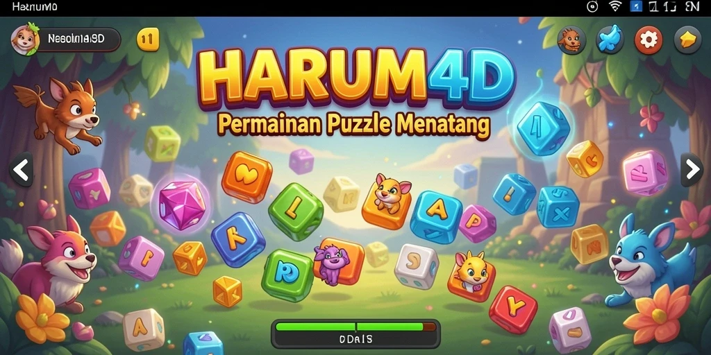 Tampilan gameplay seru di HARUM4D yang menampilkan tantangan Puzzle.