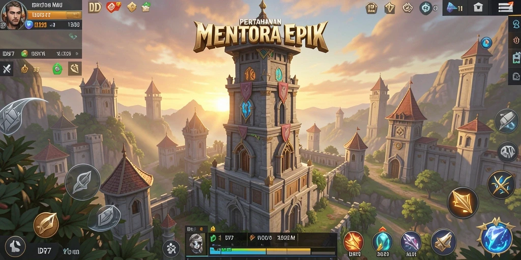 Tampilan mendebarkan dari gameplay menara pertahanan IDR77.