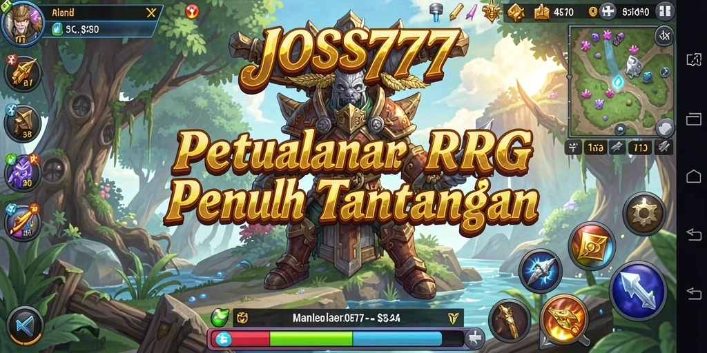 Tampilan gameplay RPG JOSS777 yang mendebarkan dan penuh aksi.