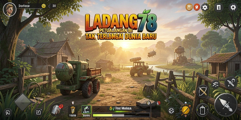 Screenshot menunjukkan karakter utama menjelajahi dunia petualangan.