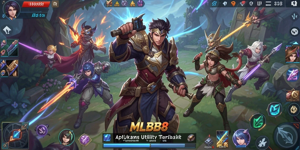 Tampilan antarmuka MLBB8 yang intuitif dan lengkap.