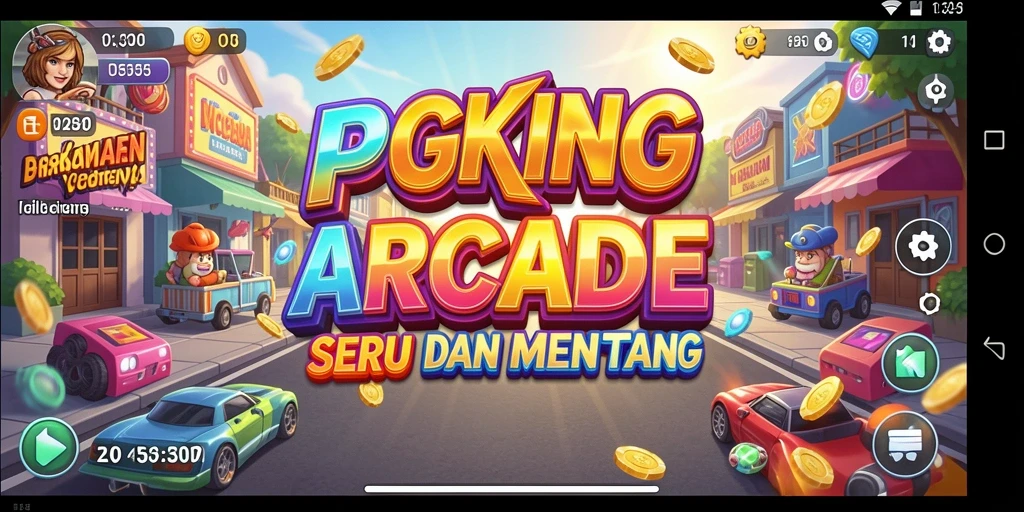 Tangkapan layar PGKING menunjukkan aksi gameplay arcade yang intens.