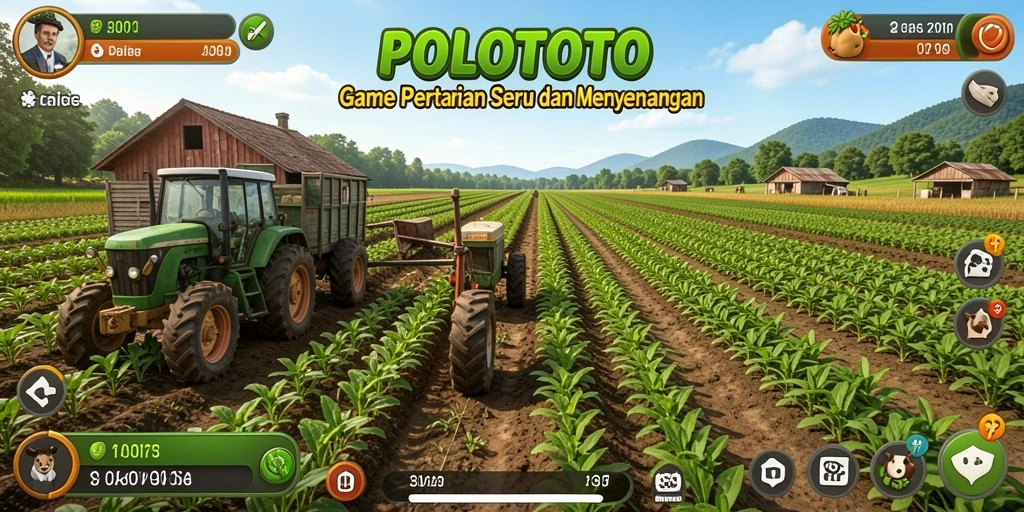 Gameplay seru di dunia pertanian POLOTOTO yang penuh warna.