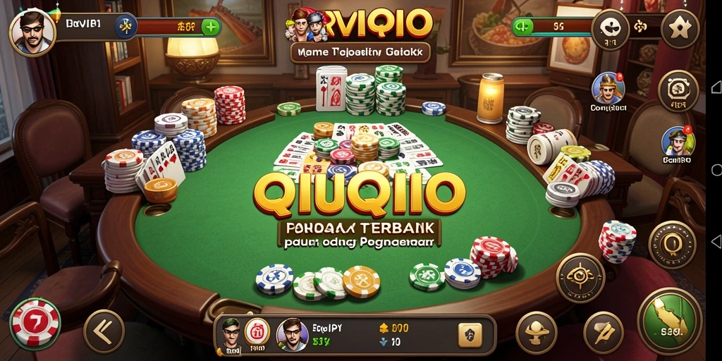 Screenshot utama RVIP1 memperlihatkan aksi seru permainan QiuQiu.