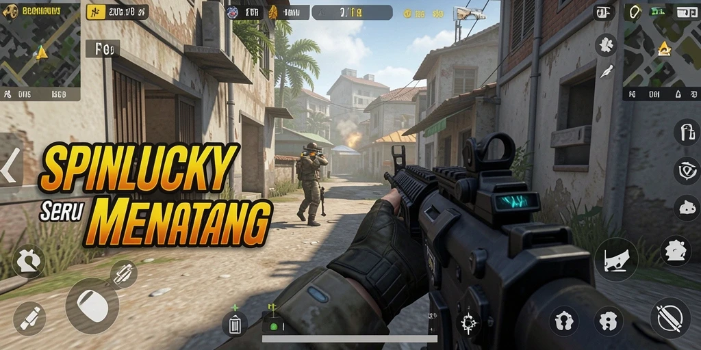Tampilan menegangkan dari gameplay SPINLUCKY yang penuh aksi.