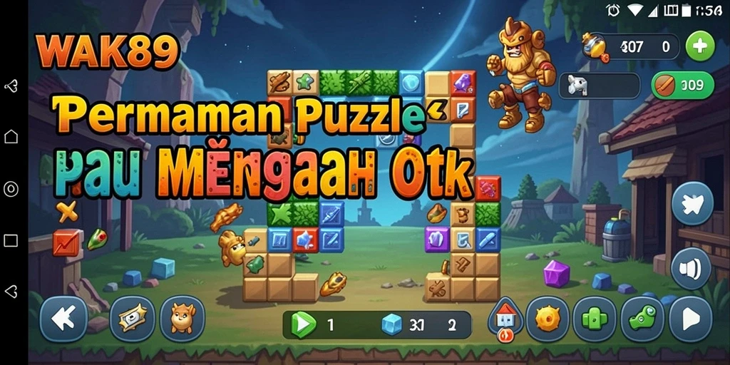 Tampilan gameplay menarik dari WAK89 dengan berbagai tantangan Puzzle.